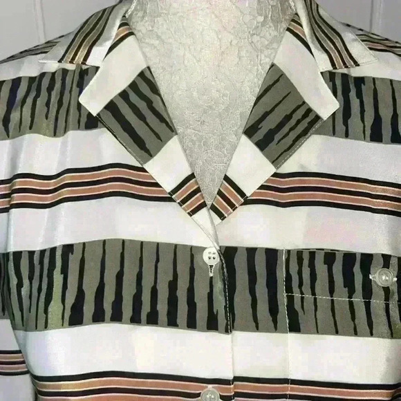 Vintage Liz Claiborne 80s Blouse NWT Shoulder Pads - Picture 2 of 10